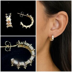 Pretty Bird Jewelry Elegant Gold Huggies Earrings